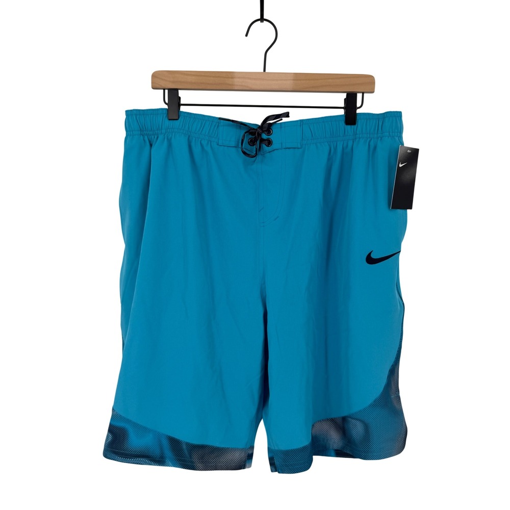 NWT Nike Mens 9 Inch Volley Swim Shorts Blue XXL